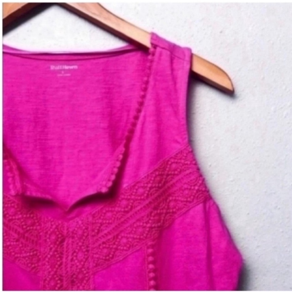 Solid Pink Sleeveless Tank Top